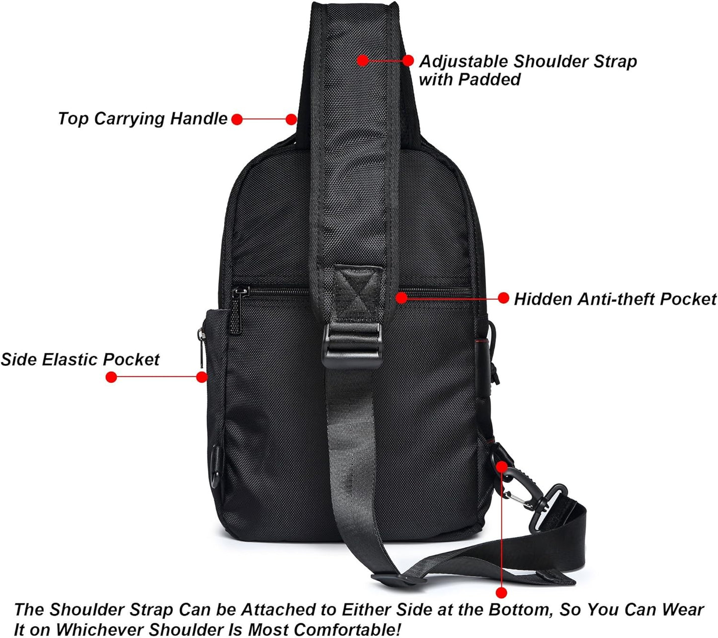 Sling Bags, Chest Shoulder Backpacks Crossbody Purse Outdoor Chest Bag Travel Backpack for Men Women