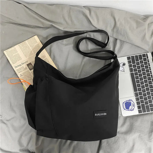 Shoulder Bags, Women'S Fashion Lazy Trend Bags, Large-Capacity Bags, Student Bags, New Korean Version of Simple Messenger Bags